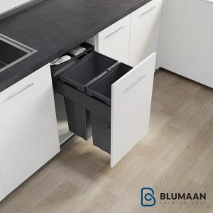 سطل 2 مخزنه ریلی آرام‌بند 9020 - ملونی - نمای دوم