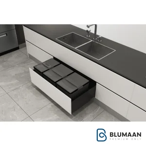 سطل 3 مخزنه چند منظوره داخل کشو 9038 - ملونی - نمای دوم