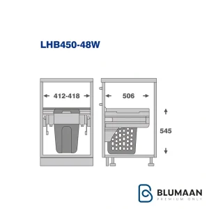 سبد البسه چرک ریلی آرام‌بند 9151 - ملونی - نمای دوم