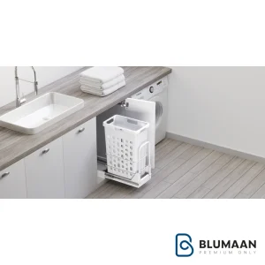 سبد البسه چرک کف ریل آرام‌بند 9153 - ملونی - نمای دوم