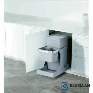 سطل تک مخزنه زیر سینک ملونی با طراحی ریلی و حجم 20 لیتر، مناسب برای استفاده در آشپزخانه.