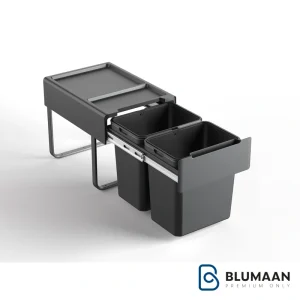 سطل 2 مخزنه زیر سینکی آرامبند ملونی با طراحی زیبا و کاربردی برای آشپزخانه.