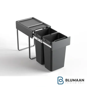 سطل 2 مخزنه زیر سینکی آرام‌بند ملونی، با طراحی دو مخزنه و آرام‌بند، انتخابی ایده‌آل برای آشپزخانه شما.