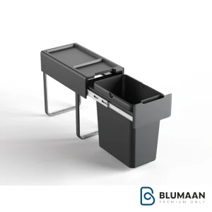 سطل تک مخزنه زیر سینک ریلی آرام‌بند ملونی با طراحی مدرن و رنگ dark grey برای آشپزخانه شما.