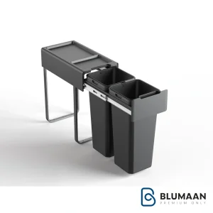 سطل زباله 2 مخزنه ریلی آرام‌بند 9210 ملونی با طراحی زیبا و کاربردی برای آشپزخانه.