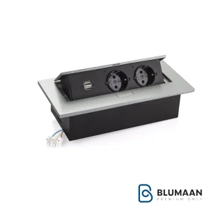 پریز توکار مستطیل ملونی با طراحی مدرن و امکانات کامل، راه‌حلی ایده‌آل برای دسترسی به برق و شارژ در خانه و محل کار.