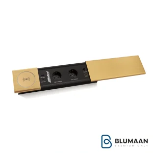 پریز توکار با درب کشویی 10068 - ملونی - نمای دوم