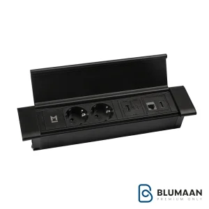 پریز توکار اسلیم 10098 ملونی با طراحی مدرن و پورت‌های متنوع برای استفاده در منزل و محل کار.