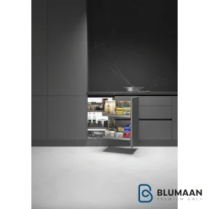 مجیک کرنر کابینت زمینی کریستال WB2106S یونی هوپر، یک راهحل عالی برای استفاده بهینه از فضای گوشههای آشپزخانه.