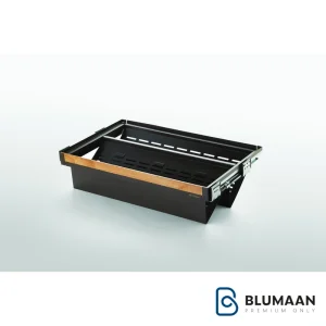 جاکفشی فلزی ریلی با فرانت چوب یونی هوپر با طراحی مدرن و رنگ موکا.