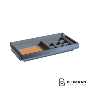 تصویر باکیفیت از باکس چرمی چند منظوره ریلی داخل کمد لباس با بدنه LED WS4166.TBU - یونی هوپر با رنگ طوسی و طراحی مدرن.