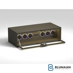 باکس جای ساعت گردان یونی هوپر با طراحی شیک و رنگ Oliver Green برای نگهداری و نمایش ساعت‌های لوکس.