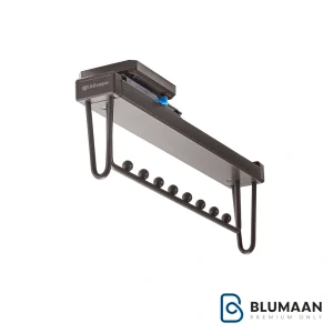 عکس رگال سقفی ریلی داخل کمد لباس WS4307S یونی هوپر با رنگ موکا و ریل آرام بند