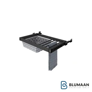 سبد جای البسه ترکیبی بافت پلاتین با طراحی زیبا و جادار.