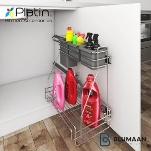 سبد مواد شوینده ریل پهلو 2000 3411 - پلاتین - نمای دوم