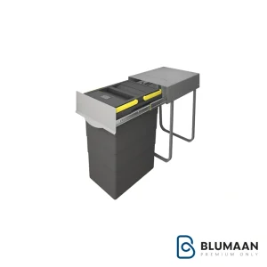 سطل زباله تک مخزن 3613 پلاتین با طراحی مدرن و رنگ آنتراسیت