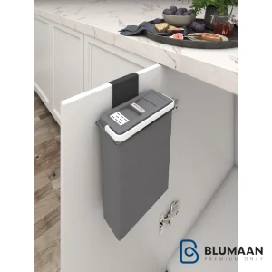 سطل زباله درب آویز 3691 - پلاتین - نمای دوم