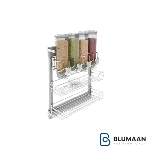 سوپر پهلو جا حبوباتی 3741 پلاتین، یک راه‌حل ایده‌آل برای نظم بخشیدن به آشپزخانه و نگهداری حبوبات و مواد غذایی.