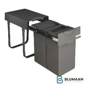 سطل زباله تک مخزنه پلاتین با طراحی شیک و مدرن در رنگ آنتراسیت.