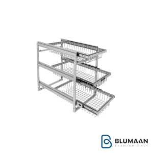 سبد سیب و پیاز پرتابل پلاتین برای نظم‌دهی به آشپزخانه