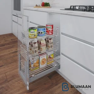 سبد چند منظوره سه طبقه - پلاتین - نمای دوم