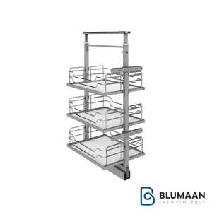 سوپر وسط ایستاده پلاتین از بلومان، یک قفسه فلزی با طراحی مدرن و مقاوم برای نظم‌دهی به منزل، فروشگاه و اداره.