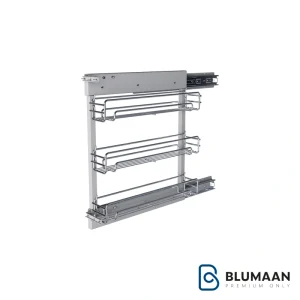 سوپر پهلو سه طبقه پلاتین، قفسه فلزی با طراحی مدرن و مقاوم، مناسب برای استفاده در منزل و محل کار.