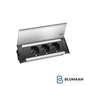 پریز KAPSA سه سوکت باخمن، ساخت آلمان، با طراحی زیبا و ایمنی بالا.