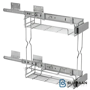 سبد مواد شوینده پهلو سلین 3 آدلان با قابلیت نصب به درب کابینت، برای نظمدهی به مواد شوینده در آشپزخانه و سرویس بهداشتی.