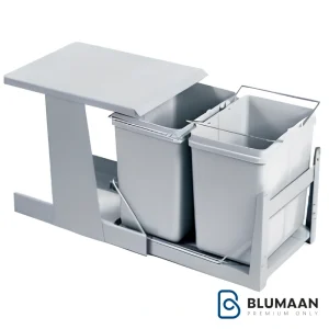 سطل زباله دو مخزنه ریل تاندم سامینا A838 آدلان، با طراحی مدرن و کاربردی برای آشپزخانه شما.