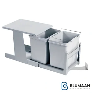 سطل زباله ریلی دو مخزنه درب باز شو هانا A832 آدلان با طراحی مدرن و کاربردی برای آشپزخانه.