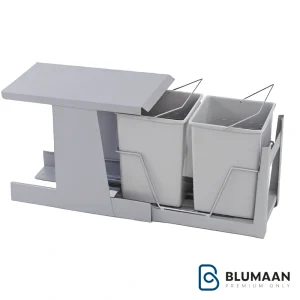 سطل زباله ریلی دو مخزنه آدلان A839 با طراحی مدرن و کاربردی برای آشپزخانه.