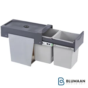 سطل زباله ریلی دو مخزنه هایلو A809 آدلان، محصولی باکیفیت برای آشپزخانه شما.