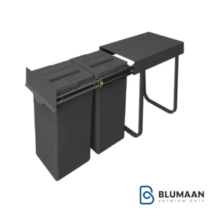 سطل زباله دو مخزن 3661 پلاتین با طراحی شیک و کاربردی برای آشپزخانه شما.