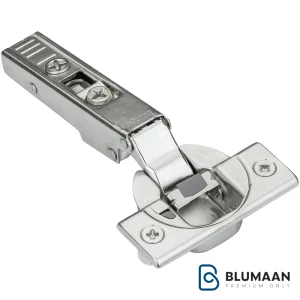 تصویر لولا 107 درجه پمپی بلوم بلوم، یک لولای باکیفیت و آرام‌بند برای کابینت و کمد.