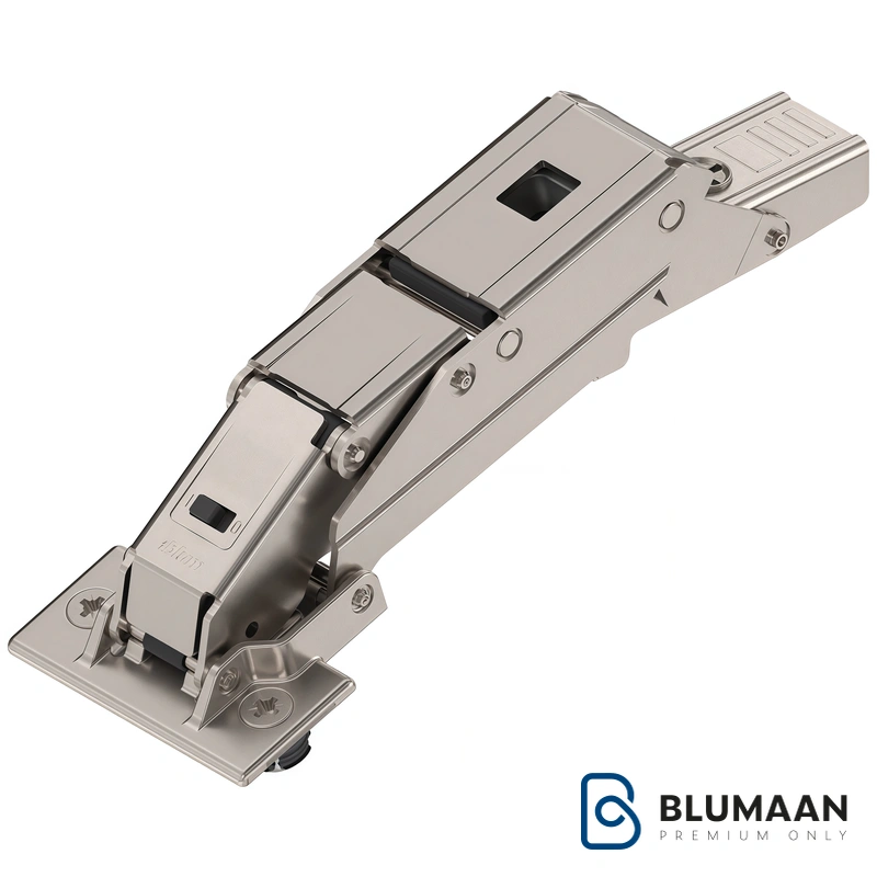 لولای تین در پمپی بلوم، محصولی باکیفیت از برند بلوم، مناسب برای درب های شیشه ای و کابینت ها.