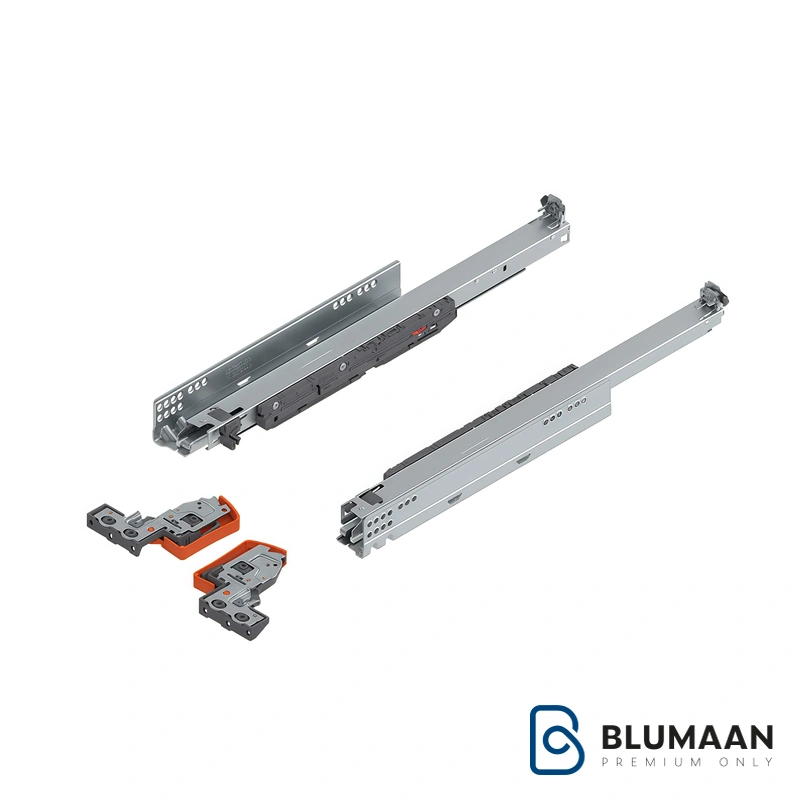 ریل تاندم فول موونتو بلوم از بلوم اتریش با قابلیت آرام‌بند و تیپان برای کشوهای مدرن.