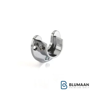 زیرسری لوله نیم گرد فلزی 1024 ملونی با روکش کروم و قطر 25mm، مناسب برای استفاده در حمام و سرویس بهداشتی.