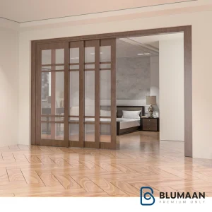 مکانیزم درب پارتیشن لینکیج 4 درب ملونی - راهحلی مدرن و کاربردی برای تفکیک فضاها.