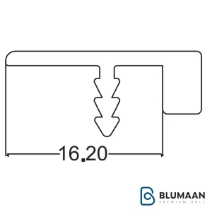 پروفیل دور درب آلومینیومی I010 LL فانتونی با رنگ مشکی آنودایز، محصولی باکیفیت و زیبا برای محافظت و تزیین دربها.