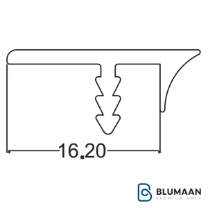 پروفیل دور درب آلومینیومی مشکی فانتونی با رنگ مشکی آنودایز، انتخابی شیک و مقاوم برای درب‌های ورودی و داخلی.