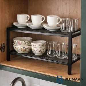 راف و نظمدهنده ۲ طبقه داخل کابینت فلزی X27 - ws - نمای دوم